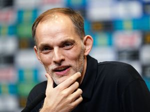 England manager Thomas Tuchel faces the media