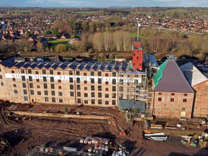 Supporting image for story: Shrewsbury's Flaxmill edges closer to becoming hub again as scaffolding removed