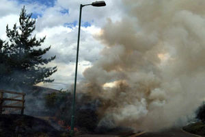 Smoke at Meole Brace. Photo: Paul Shoosmith / @Shooey_