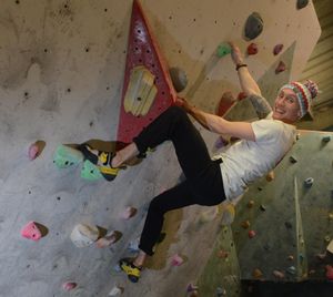 Luke at Shropshire Climbing Centre in Newport