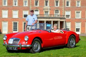 John and Hetty Farrelly from Whitchurch with a MG A 1959