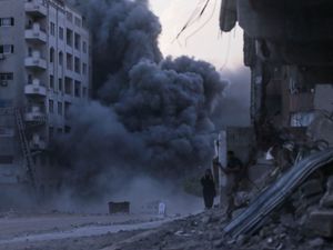 Supporting image for story: Israel demolishes high-rise building in Gaza City as US advances ceasefire plan