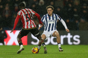 Callum Styles impressed against the Blades though felt some sickness during the clash. (Photo by Adam Fradgley/West Bromwich Albion FC via Getty Images)