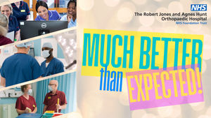 Graphic highlighting RJAH's strong results in the latest Adult Inpatient Survey from the Care Quality Commission.