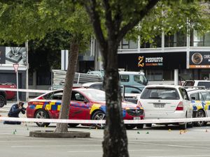 Police at the scene of the incident in Nelson, New Zealand