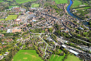 Expansion housing estates have grown up on the fringes of the town, but there are still plenty of sports and recreation fields visible