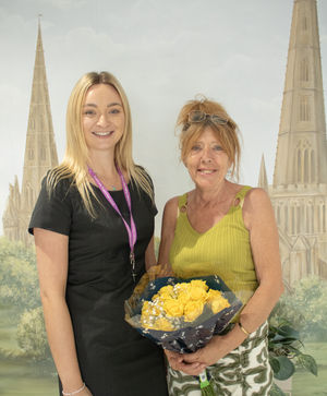 Sophie Jones, Retirement Communities Manager and resident Catherine Cassin
