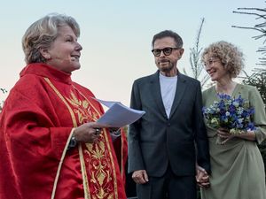 Supporting image for story: Abba’s Bjorn Ulvaeus marries partner in ceremony officiated by Sandi Toksvig