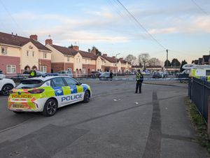 Police at the scene in Wolverhampton 