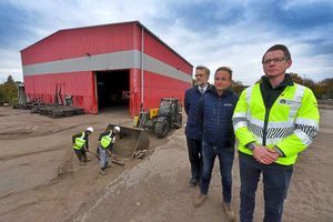 Dudley Council's enviromental health head Nick Powell, Alistair Hilditch-Brown from Broad Enviromental and Marc Lidderth, environment manager for the Environment Agency