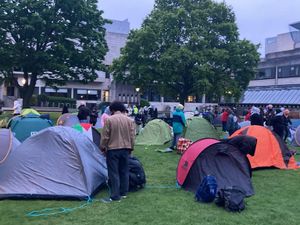 Supporting image for story: Students at protest camp inside Trinity College vow to stay ‘indefinitely’