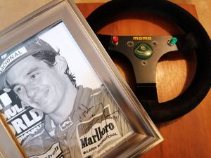 Supporting image for story: Cannock man's Ayrton Senna steering wheel up for auction