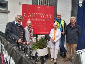 Supporting image for story: Bridgnorth church delighted by surprise visit from VIP on motorcycle