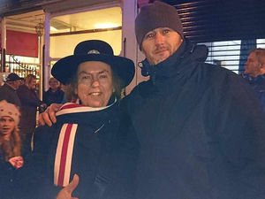 Supporting image for story: It's Merry Xmas Everybody as Slade star Dave Hill switches on Oakengates lights