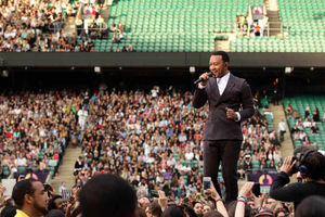 John Legend performing at the Sound of Change Live concert held at Twickenham Stadium, London