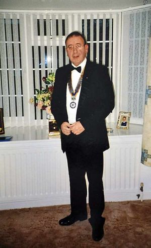 Les Chalker as Rotary Club president