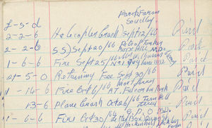 Percy's callout diary covers 1949 to 1969.