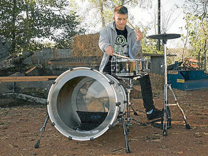 Supporting image for story: Broseley drummer Mark's gig with X Factor star Frankie Cocozza