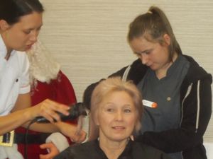 Supporting image for story: Care assistant has head shaved for charity