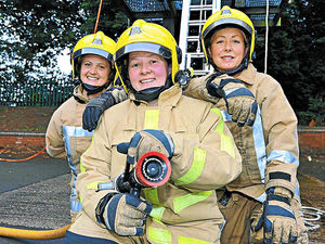 Supporting image for story: Firefighting girls blazing a trail at Shropshire station