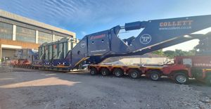 The giant abnormal load embarks on its journey