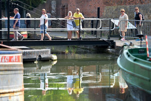 Visitors Jackie Lonsdale and Simon Fisher enjoy the view