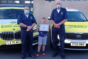 Jakob was given a bravery award last week