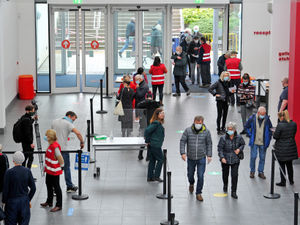 Supporting image for story: Vaccination centre urges patients not to turn up too early for appointments