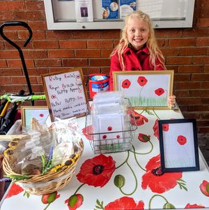 Ruby Sheffield, 9, has recieved a Blue Peter badge for her fundraising efforts for the RoyalBritish Legion