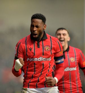 Jamille Matt celebrates his 11th goal of the season.