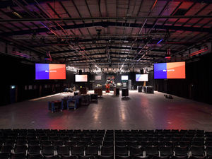 Supporting image for story: Team works hard to get venue ready for week of darts action