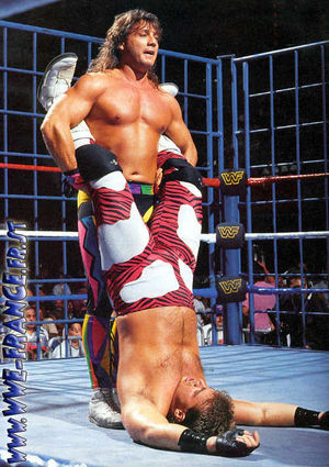 Jannetty in action in the ring in front of thousands of fans