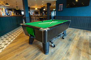 Pool table inside The Castle Inn