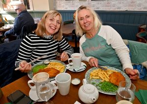 Julie Shaughnessy (L)and Wendy Nicholls.