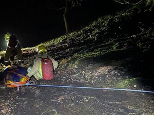 Supporting image for story: Stranded injured woman rescued from steep bank on Shropshire hill