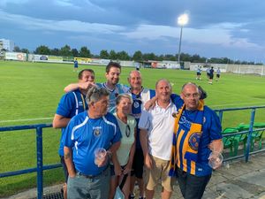 Shrewsbury Town fans on the pre-season travels