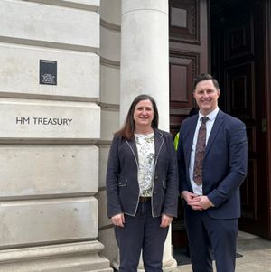 Mrs Buckley with the minister