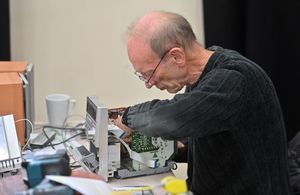 Prestfelde Preperatory School in Shrewsbury and with the backing of Veolia The Big Mend , event was taking place with Shrewsbury Repair Cafe and other helpers and menders.