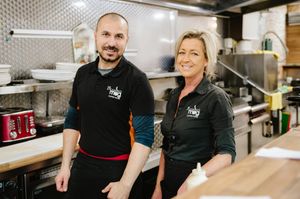 Suat Keser and Vanessa Fullwood of The Steaming Mug Coffee House