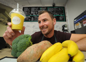 Tom Brown at the opening of the Heat Health food bar where his van had a parking ticket