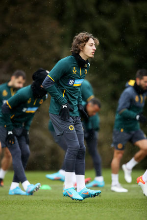 Wolves players at Compton - Norwich preparations (Getty)