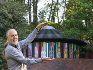 Supporting image for story: I spent £25k building massive quirky cupcake in my magical West Midlands garden