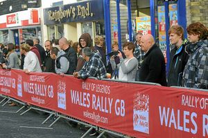 Crowds enjoy the rally car spectacle in Newtown