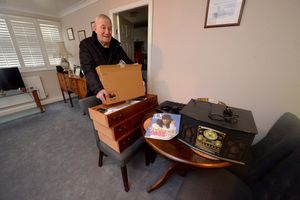 Dennis Clark had moved items off the floor to prevent them getting ruined by flood water.
