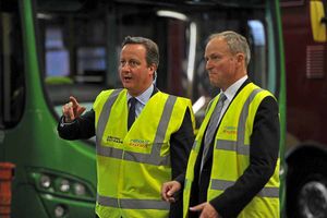 David Cameron on his visit to the National Express in Birmingham