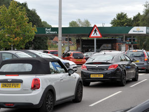 Supporting image for story: Long queues form at Black Country petrol stations as motorists rush to fill up