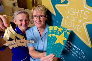 Staff nurse Sharon Phaisey with nursing assistant Mel Pugh at the launch of the Lights of Love