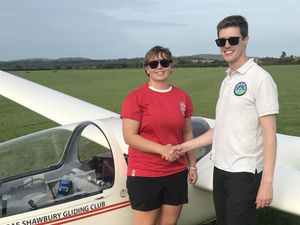 Supporting image for story: Dad tows teenage daughter up before she becomes gliding club's youngest ever solo pilot