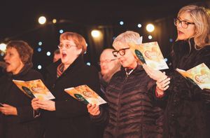 The audience were in fine voice for the Christmas carols at the Severn Hospice Lights of Love event