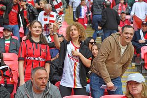Walsall fans before the game